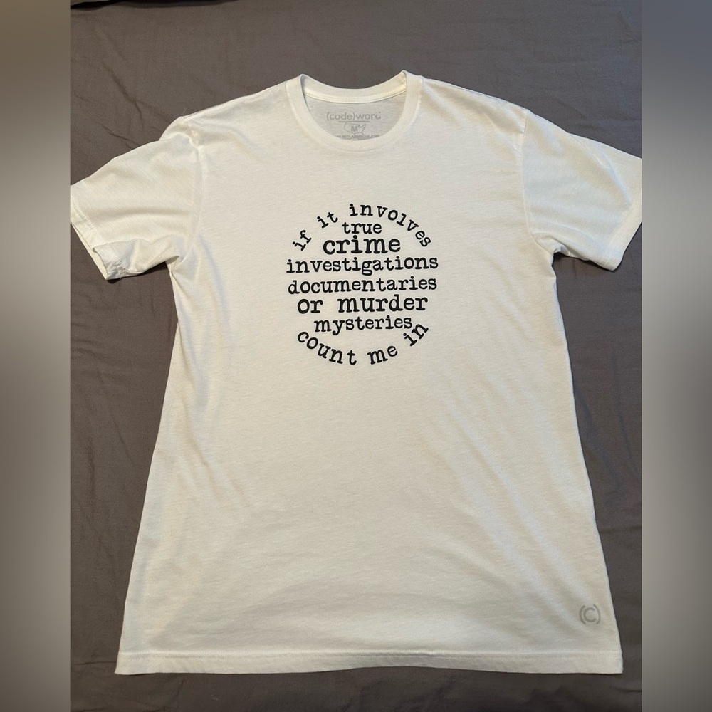 True Crime T Shirt Size Medium